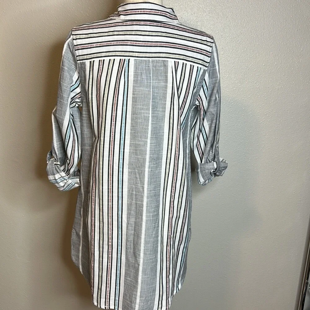 SOFT SURROUNDINGS Brookhaven Tunic Top Women‎ SM NEW Embroidery Pockets